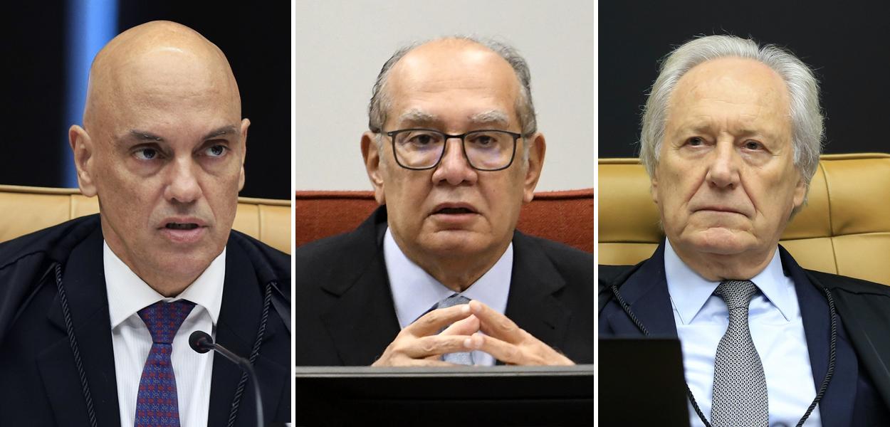 Alexandre de Moraes, Gilmar Mendes e Ricardo Lewandowski