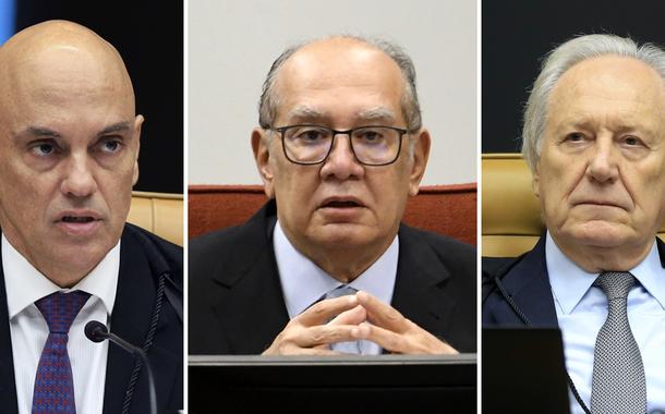 Alexandre de Moraes, Gilmar Mendes e Ricardo Lewandowski