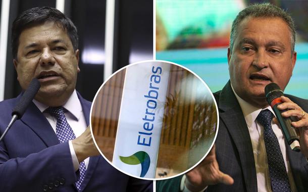 Mendonça Filho, fachada da Eletrobras e Rui Costa