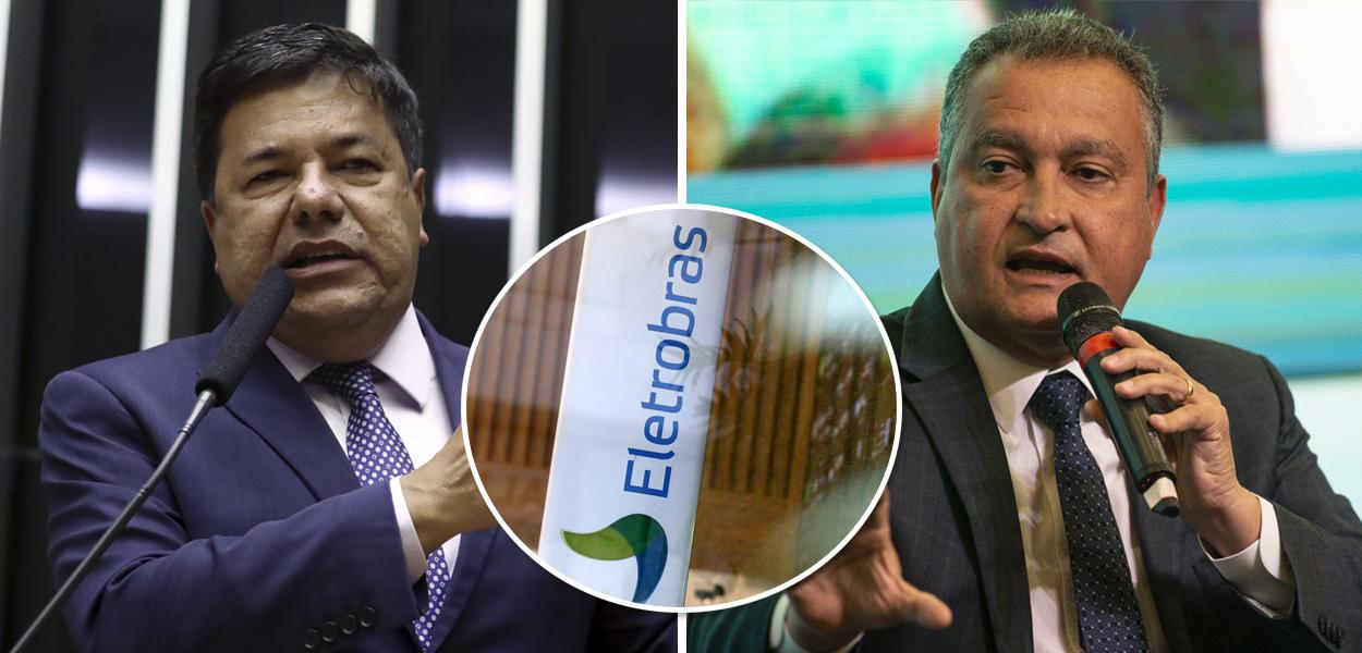 Mendonça Filho, fachada da Eletrobras e Rui Costa