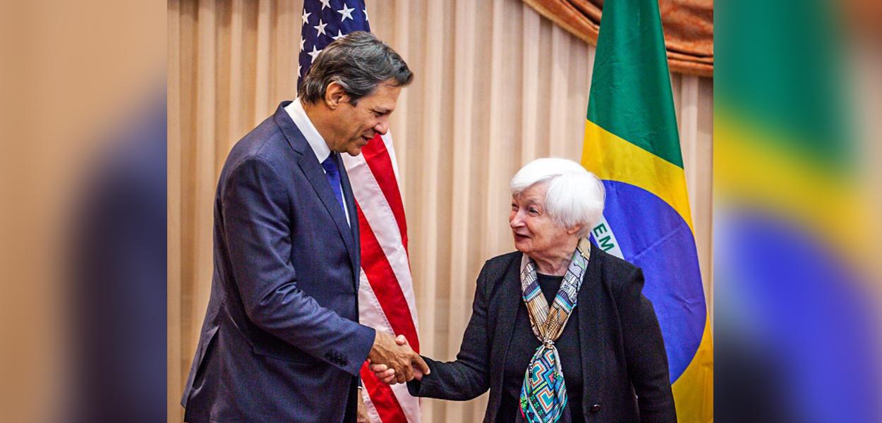 Fernando Haddad e Janet Yellen