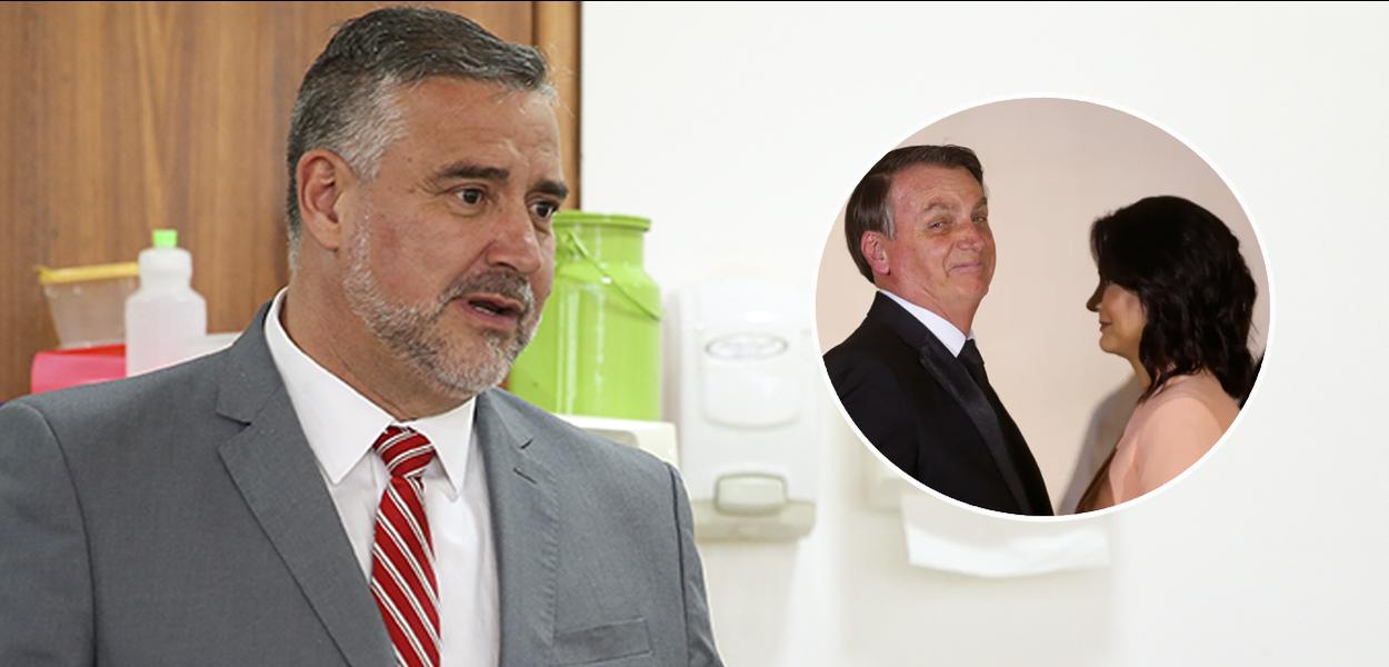 Paulo Pimenta, Jair Bolsonaro e Michelle Bolsonaro