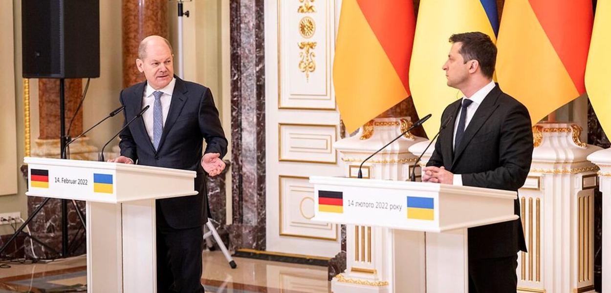 Olaf Scholz e Zelensky