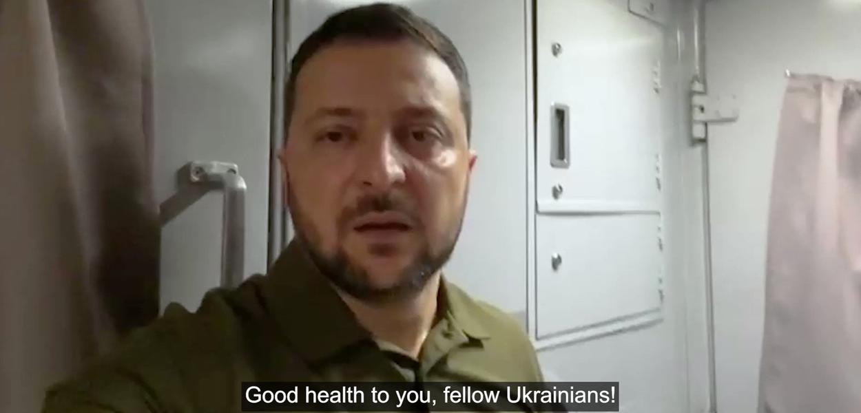 O presidente da Ucrânia, Volodymyr Zelensky