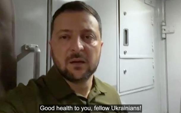 O presidente da Ucrânia, Volodymyr Zelensky