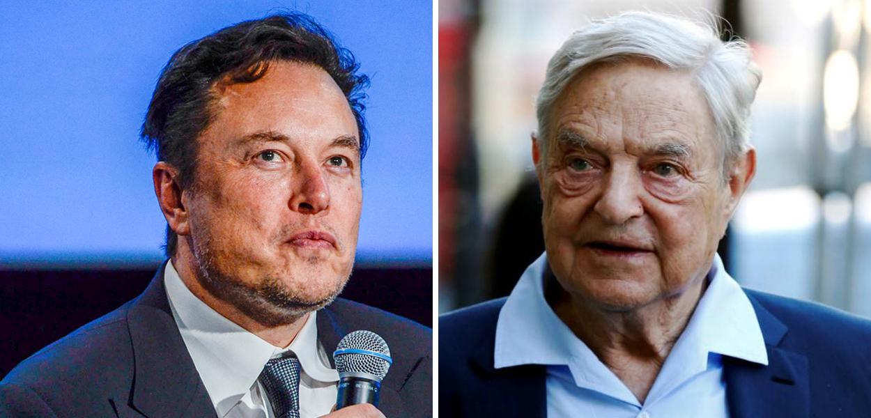 Elon Musk e George Soros (Foto: Reuters) Elon Musk e George Soros
