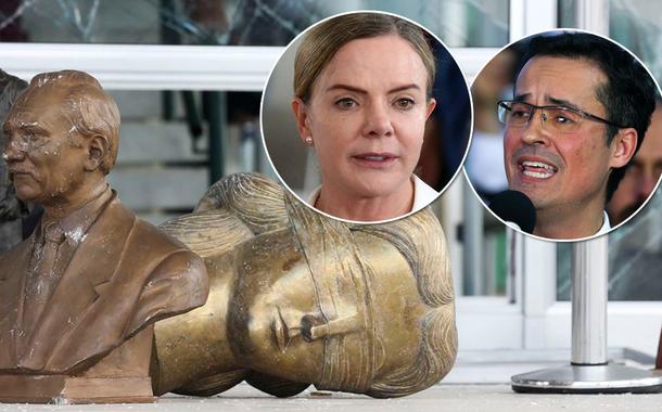 Gleisi Hoffmann, Deltan Dallagnol e atos golpistas de 8 de janeiro