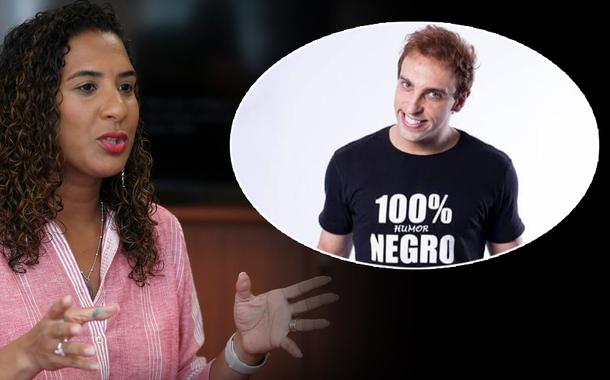 Anielle Franco (à esq.) e Léo Lins