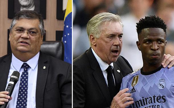 Flávio Dino, Carlo Ancelotti e Vinícius Júnior