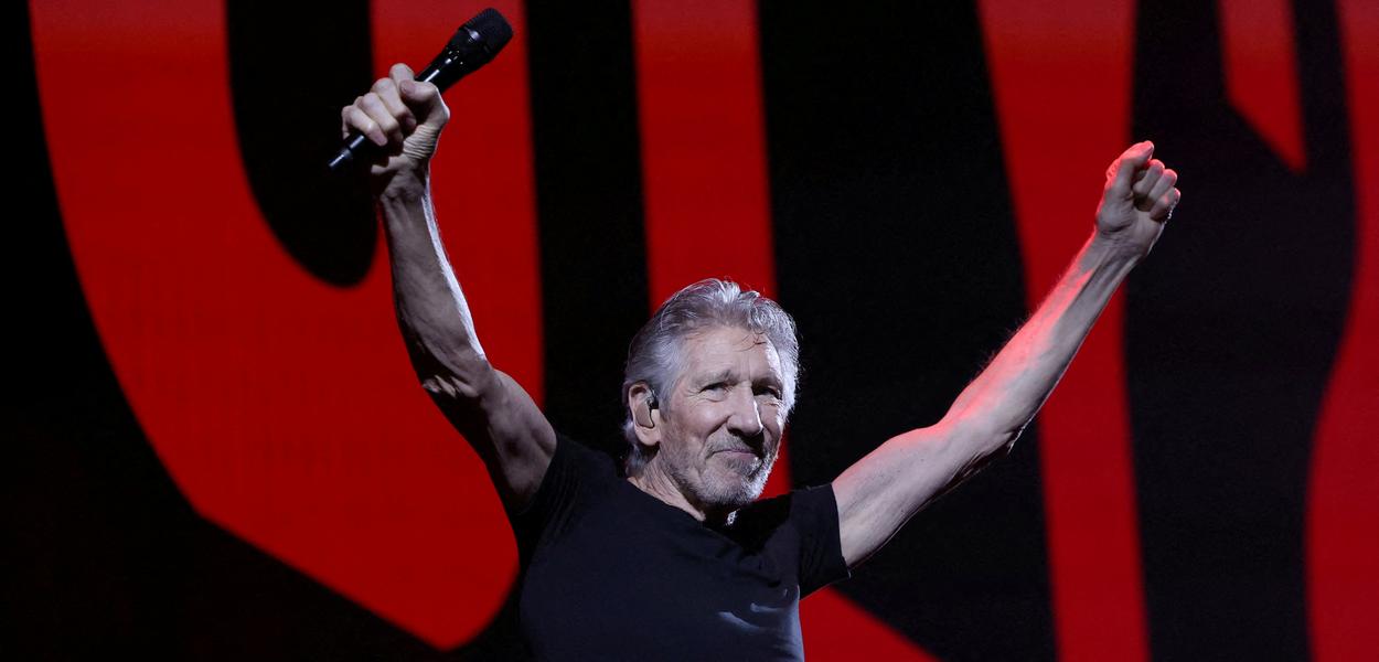 Roger Waters durante show em Los Angeles, EUA