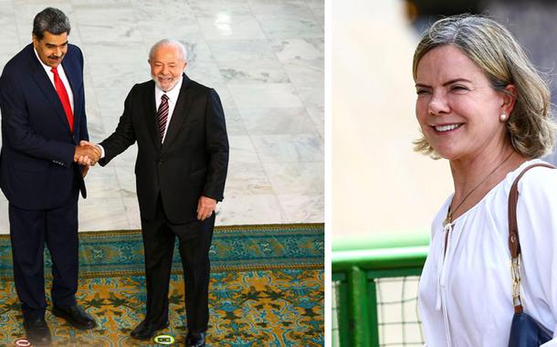 Nicolás Maduro, Luiz Inácio Lula da Silva e Gleisi Hoffmann