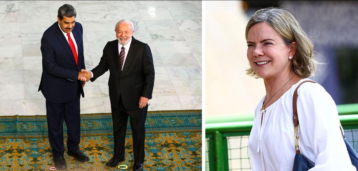 Nicolás Maduro, Luiz Inácio Lula da Silva e Gleisi Hoffmann