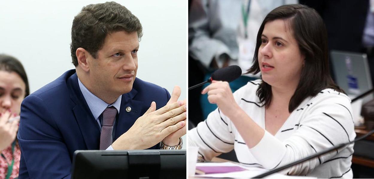 Ricardo Salles e Sâmia Bomfim