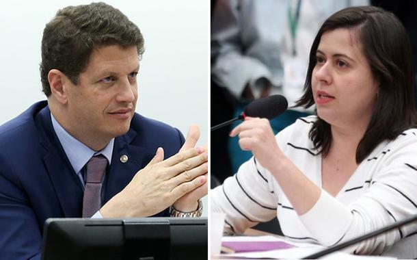 Ricardo Salles e Sâmia Bomfim