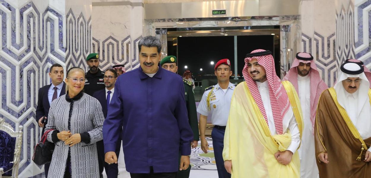 Presidente da Venezuela, Nicolás Maduro, é recebido na Arábia Saudita (Foto: Reprodução/Twitter/NicolasMaduro) Presidente da Venezuela, Nicolás Maduro, é recebido na Arábia Saudita
