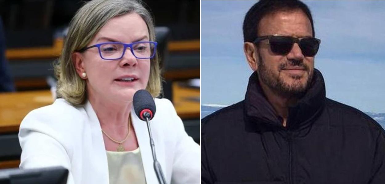 Gleisi Hoffmann e Tony Garcia (Foto: Agência Câmara | Reprodução) Gleisi Hoffmann e Tony Garcia