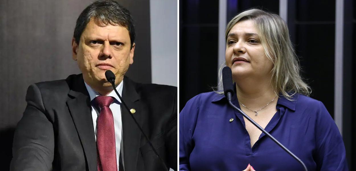 Tarcísio de Freitas e Luciene Cavalcante