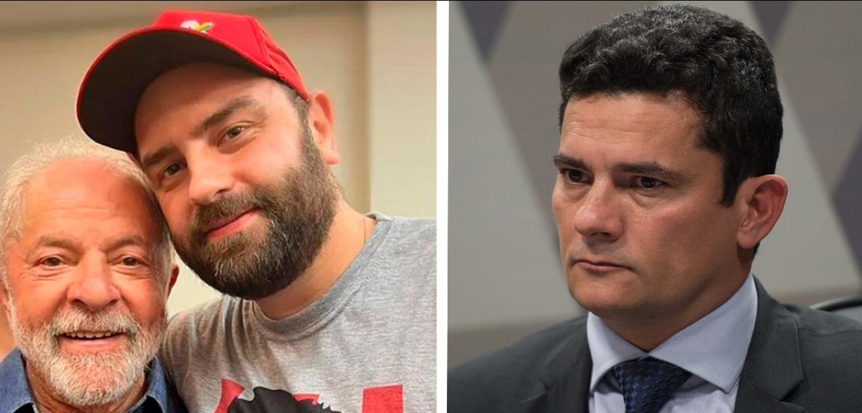 Montagem (da esq. para a dir.): Luiz Inácio Lula da Silva, Luis Cláudio Lula da Silva e Sergio Moro (Foto: Reprodução - Instagram / Fabio Pozzebom - Agência Brasil) Montagem (da esq. para a dir.): Luiz Inácio Lula da Silva, Luis Cláudio Lula da Silva e Sergio Moro