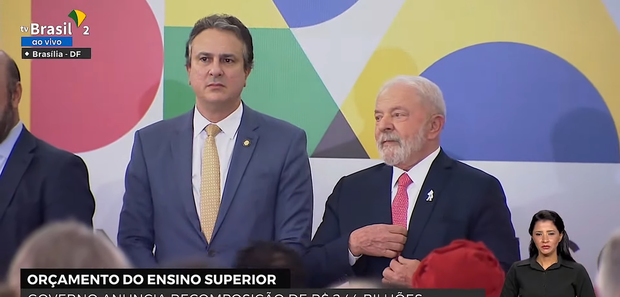 Lula e Camilo Santana (Foto: Reprodução/TV Brasil) Lula e Camilo Santana