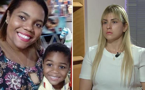 Mirtes Renata com seu filho Miguel e Sarí Corte Real