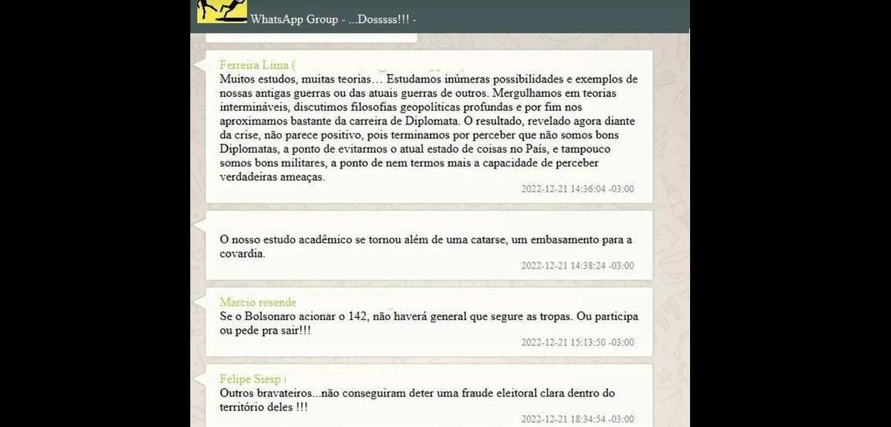 Diálogo entre aliados de Jair Bolsonaro