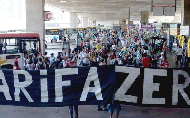 Protesto por tarifa zero no transporte público