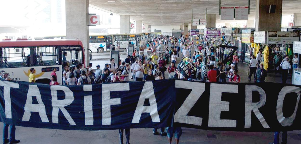 Protesto por tarifa zero no transporte público