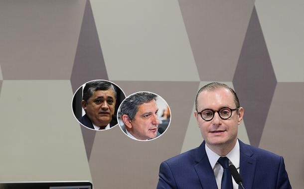 Da esq. para a dir.: José Guimarães, Rogério Carvalho e Cristiano Zanin