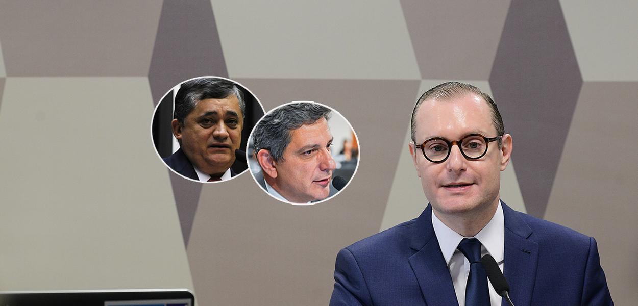 Da esq. para a dir.: José Guimarães, Rogério Carvalho e Cristiano Zanin