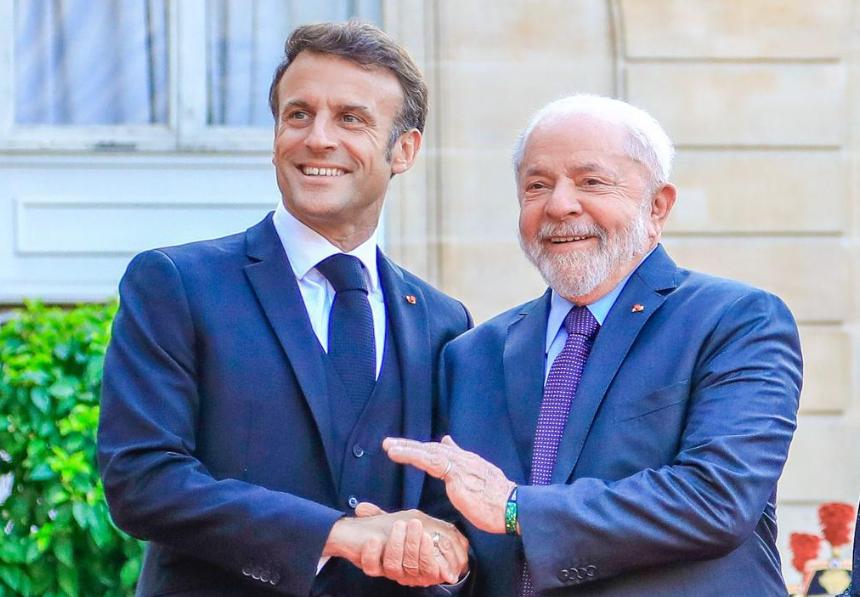 Lula e Emmanuel Macron