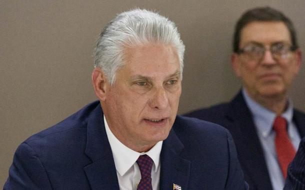 Presidente cubano, Miguel Díaz-Canel, fala na Cúpula por Um Novo Pacto Financeiro Mundial, em Paris