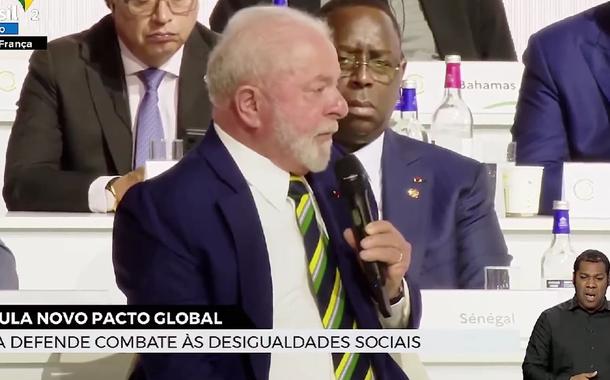 Lula discursa na reunião do Novo Pacto Financeiro Global, em Paris