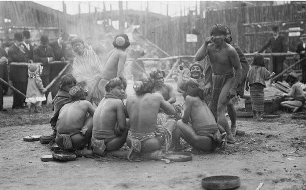 Filipinos em exposição em Coney Island,