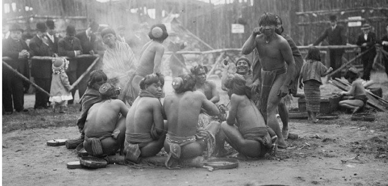 Filipinos em exposição em Coney Island,