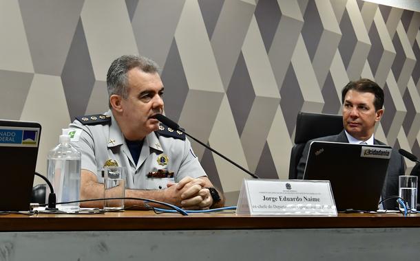 Ex-chefe do Departamento de Operações da Polícia Militar do Distrito Federal, coronel Jorge Eduardo Naime depõe à CPI dos Atos Golpistas