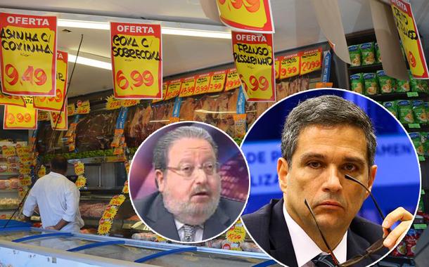 Supermercado, José Paulo Kupfer (de óculos) e Roberto Campos Neto