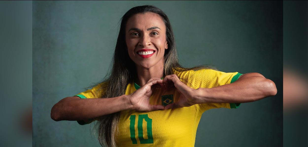 Jogadora Marta, da Seleção Brasileira de Futebol Feminino