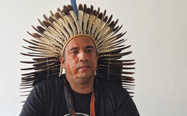 Dinamam Tuxa, coordenador da Articulação dos Povos Indígenas do Brasil (APIB), em entrevista, em Bruxelas - 29/06/2023
