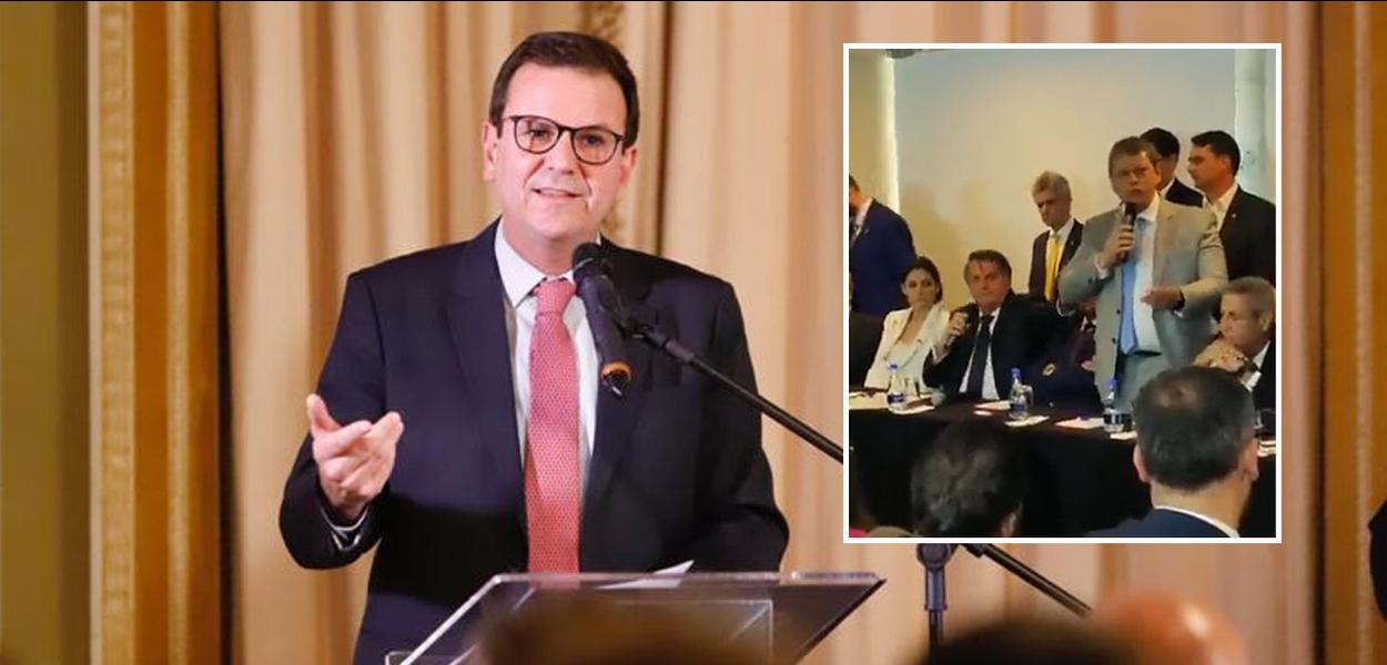 Eduardo Paes, Jair Bolsonaro e Tarcísio de Freitas 