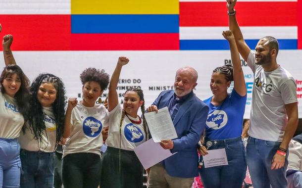 Brasília (DF), 13/07/2023, O presidente Luiz Inácio Lula da Silva participa do 59º Congresso da União Nacional dos Estudantes (UNE). O encontro teve a presença do ex-presidente do Uruguai Pepe Mujica